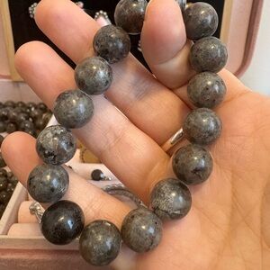 10mm Natural Yooperlite Bracelet Michigan Stone